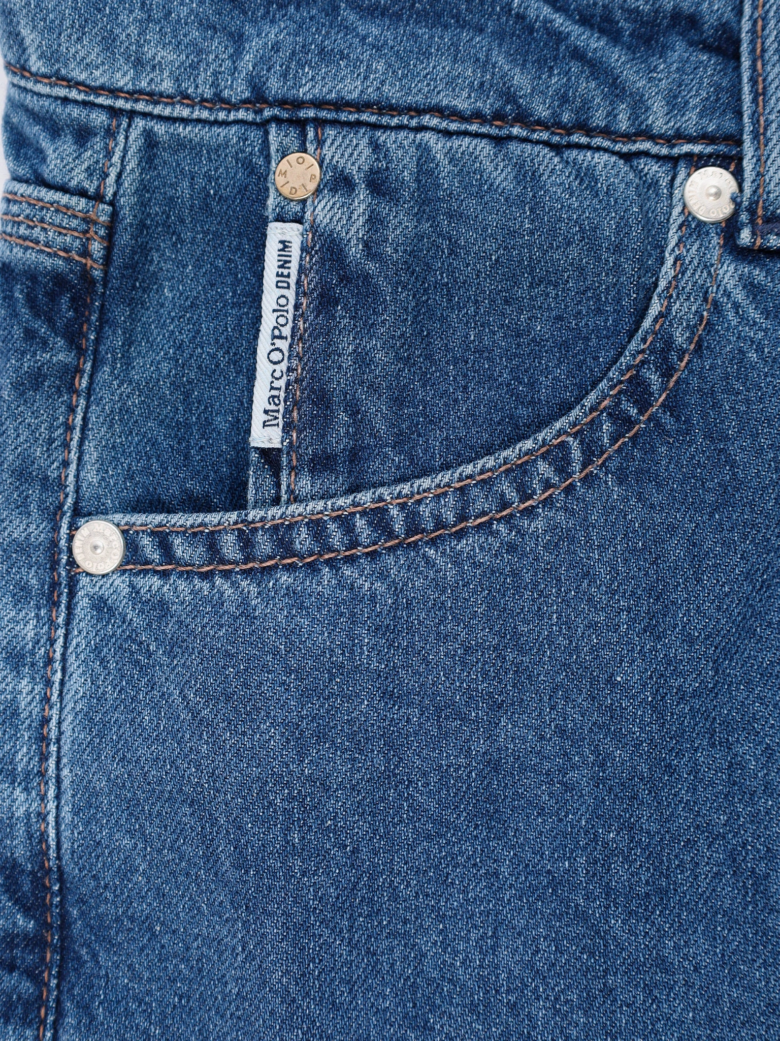 Джинсы синего цвета из хлопка свободного кроя